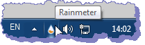 Значок Rainmeter в системном трее